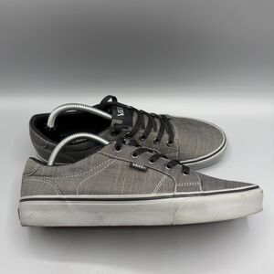 Vans Mens Low Top Skate Shoes Casual Sneakers Gray Skateboarding Lace Up Size 10